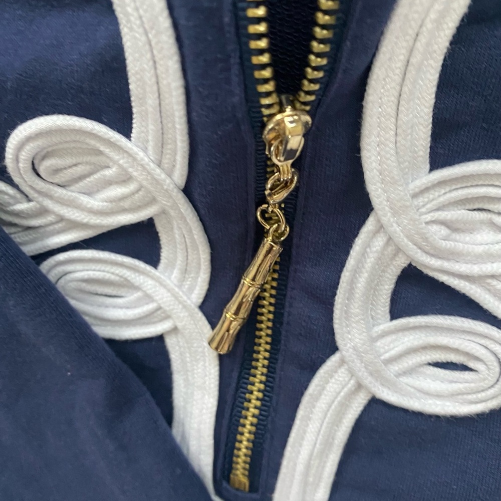 Lilly Pulitzer Navy Blue Embroidered Midi Dress - Picture 9 of 13